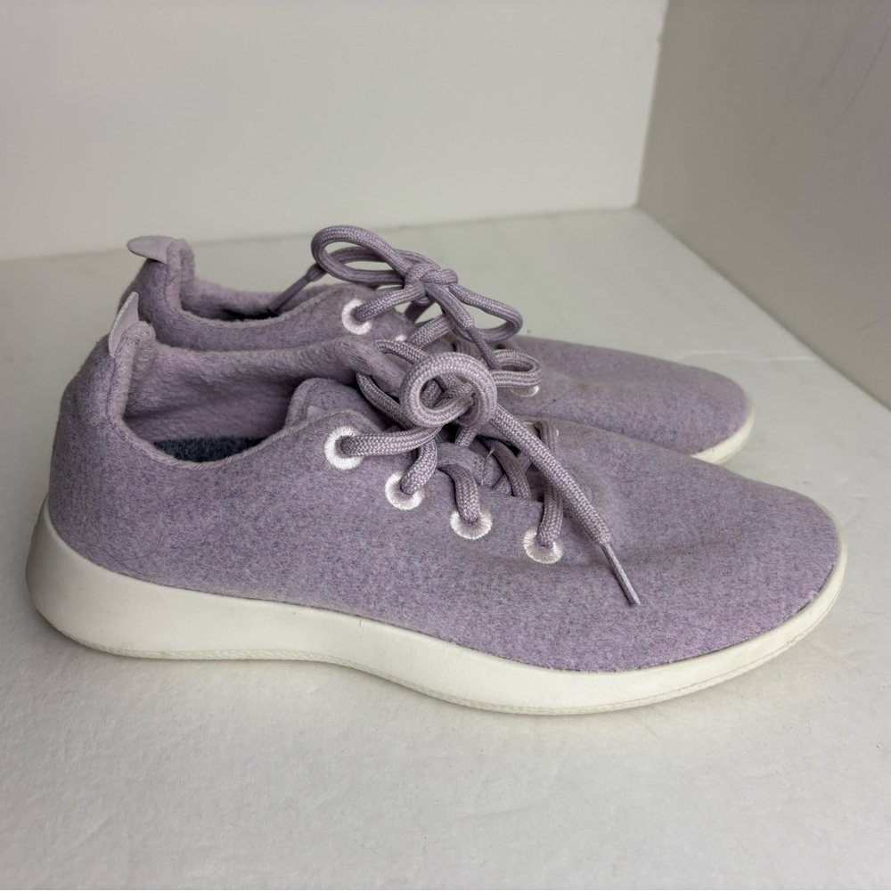 Allbirds Womens Wool Runners Savanna Dawn Lilac Lavender Sneaker 8 Cream Sole